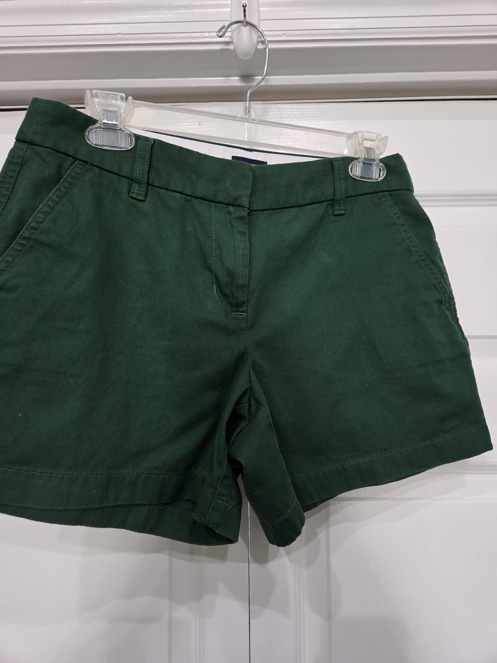 J. Crew Dark Green Cotton Chino Shorts